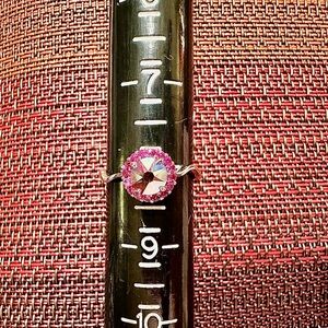 Fragrant Jewels Sparkling Pink and Silver Ring